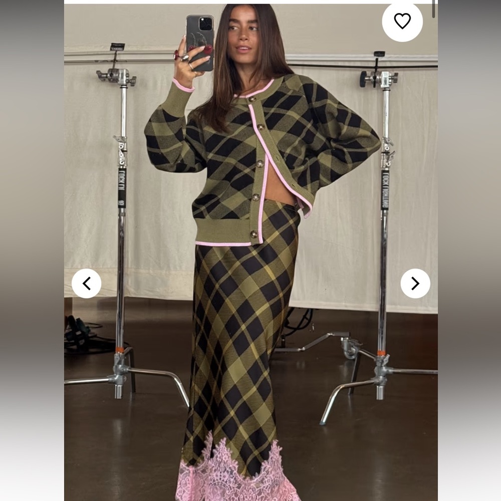 Never Fully dressed Olive Tartan Maeva Skirt